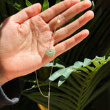 Cloud — Green jade pendant necklace - seree