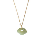 Cloud — Green jade pendant necklace - seree