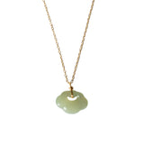 Cloud — Green jade pendant necklace - seree