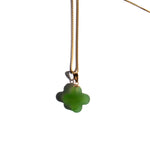 Clover — Green jade pendant necklace - seree