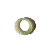 Dia — Structured green jade ring - seree