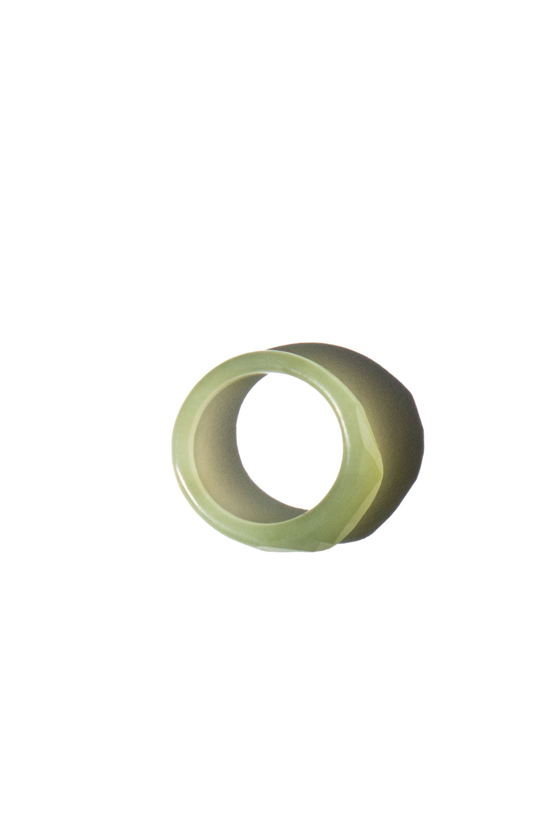 Dia — Structured green jade ring - seree