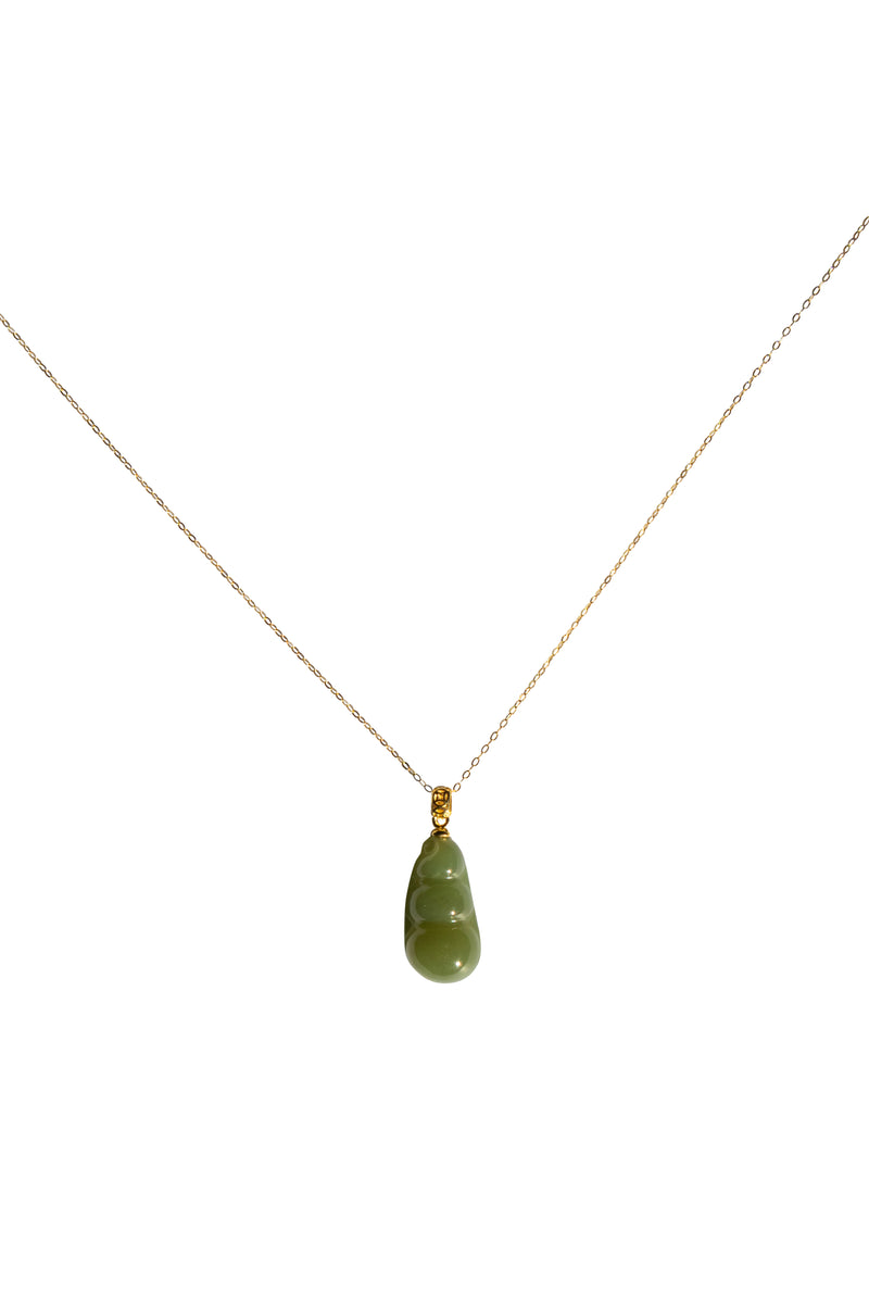 Edamame — Jade pendant necklace