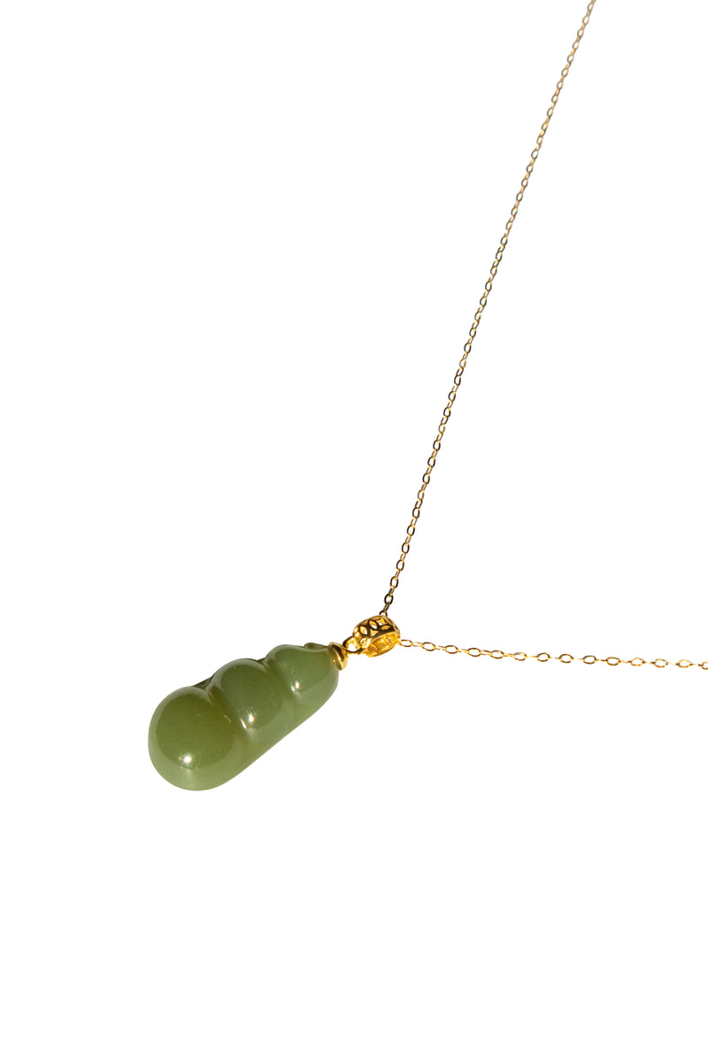 Edamame — Jade pendant necklace