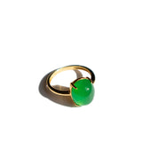 Dew — Green jade stone ring - seree