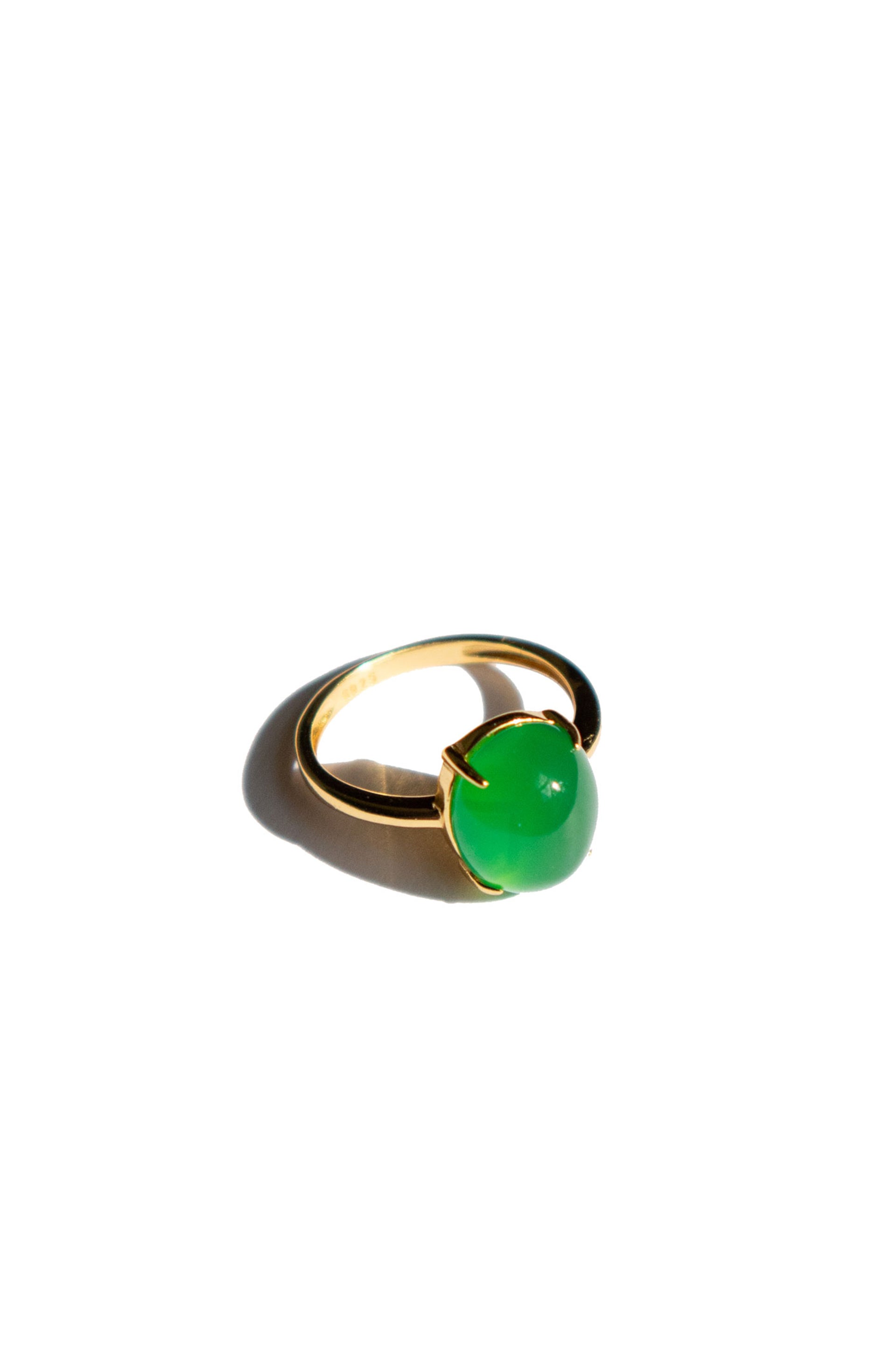 Dew — Green jade stone ring - seree