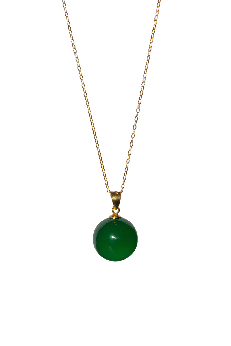 Greene — Green jade pendant necklace