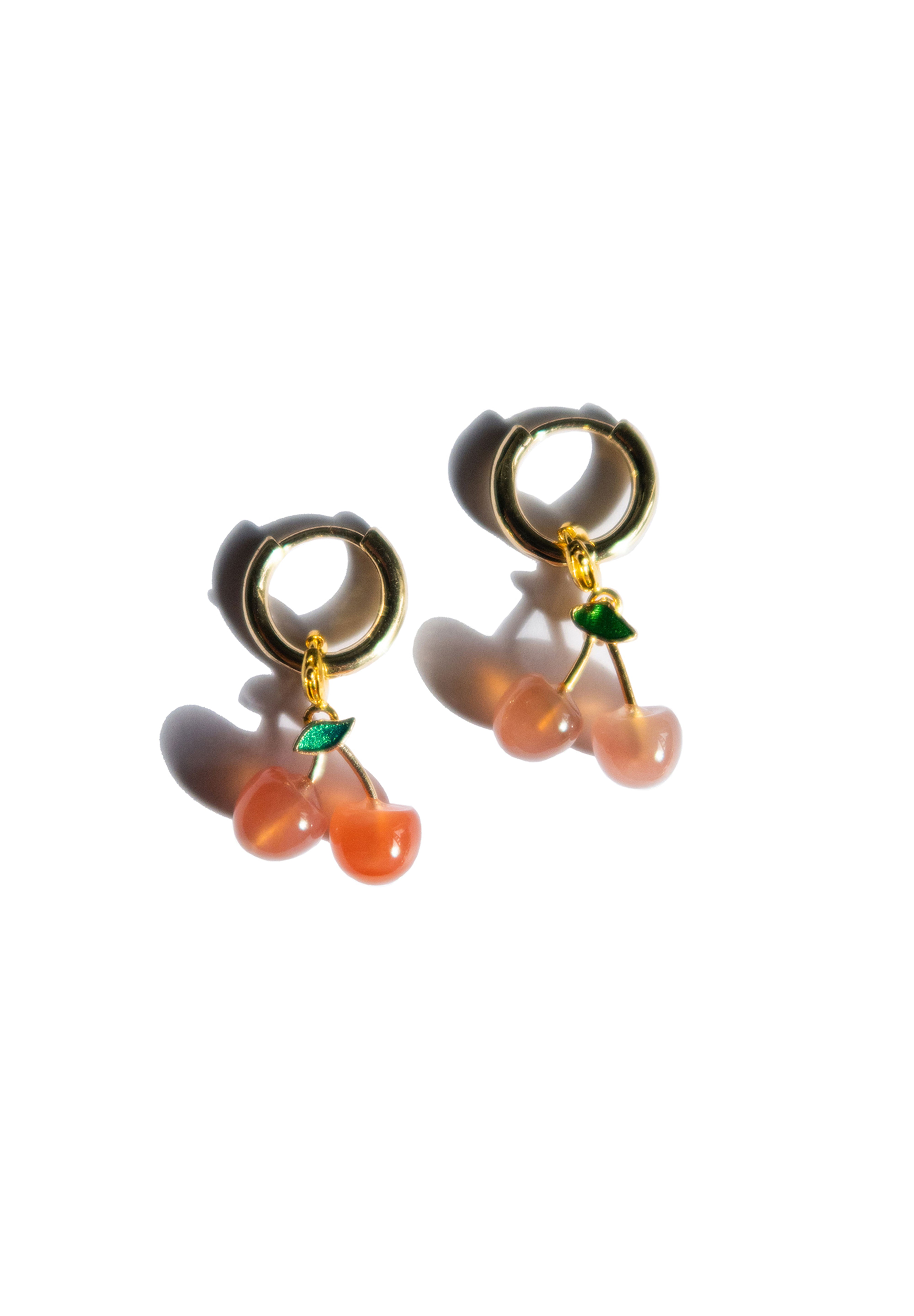 Harvest — Jade stone charm earrings - seree