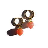 Harvest — Jade stone charm earrings - seree