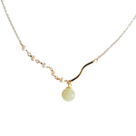 Isla — Green jade and freshwater pearl necklace - seree