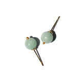 Mira — Jadeite sphere studs - seree