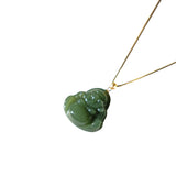 Buddha — Green jade buddha pendant necklace - seree