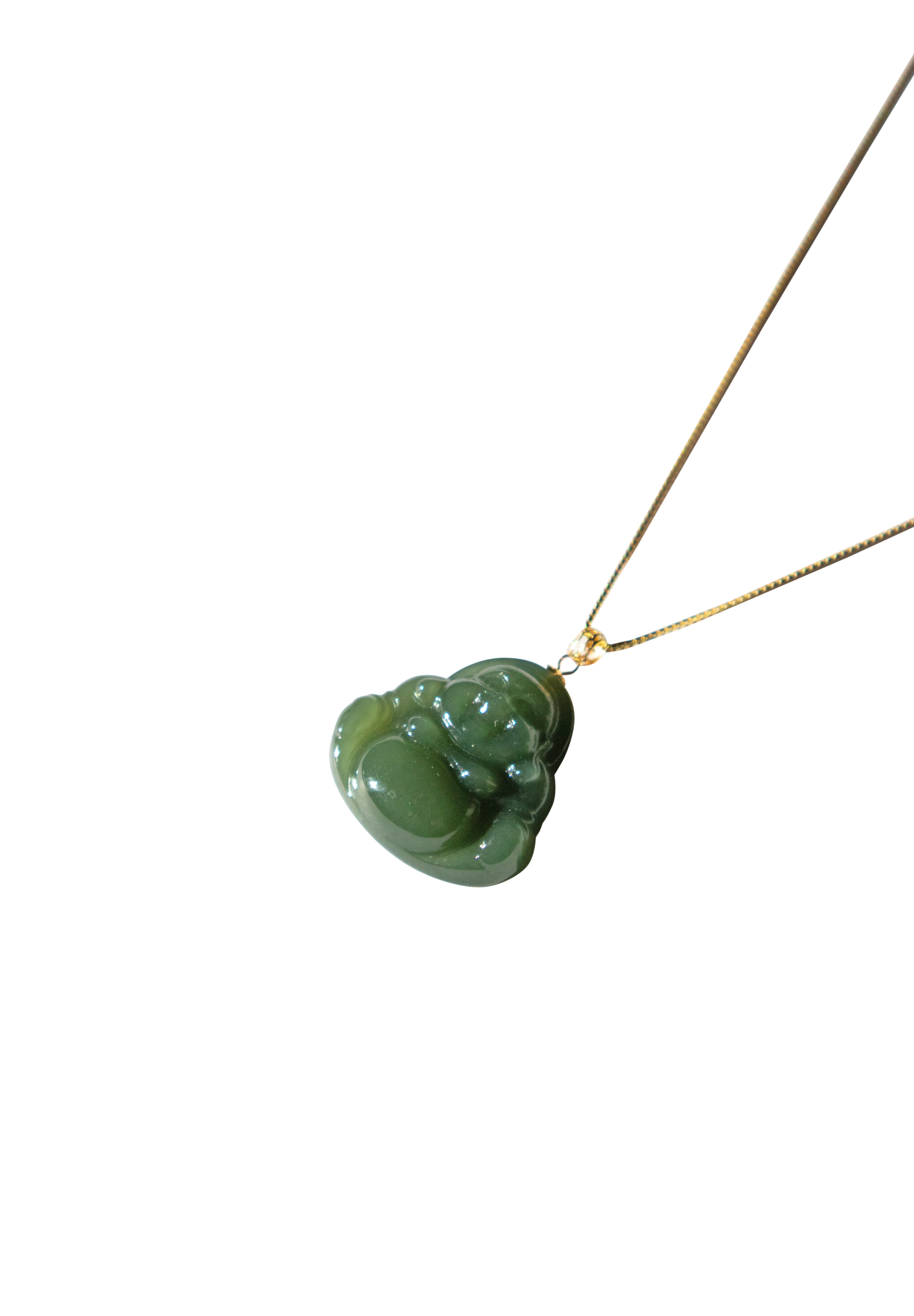 Buddha — Green jade buddha pendant necklace - seree