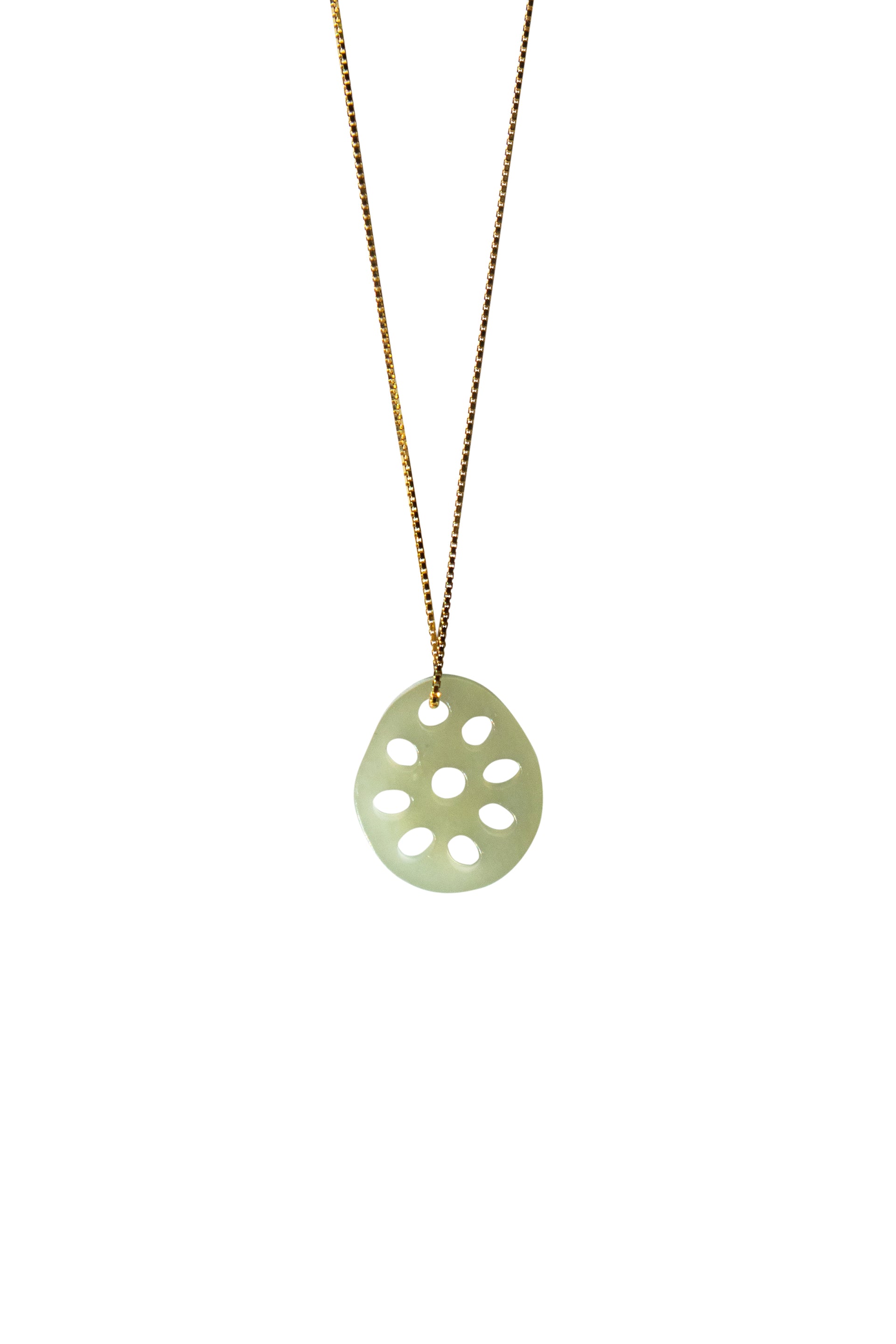 Lotus root jade pendant necklace - seree