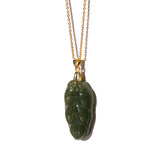 Leaf — Green Jade Pendant Necklace