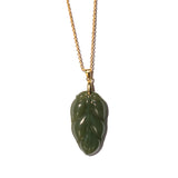 Leaf — Green Jade Pendant Necklace