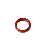 Persimmon — Dark orange jade stone ring - seree