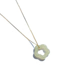 Plum blossom — Green jade pendant necklace - seree