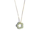 Plum blossom — Green jade pendant necklace - seree