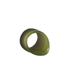 Pyra — Teardrop green jade ring - seree