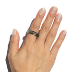 Seaweed — Green jade stone ring - seree