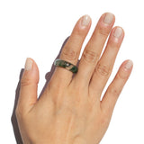 Seaweed — Green jade stone ring - seree