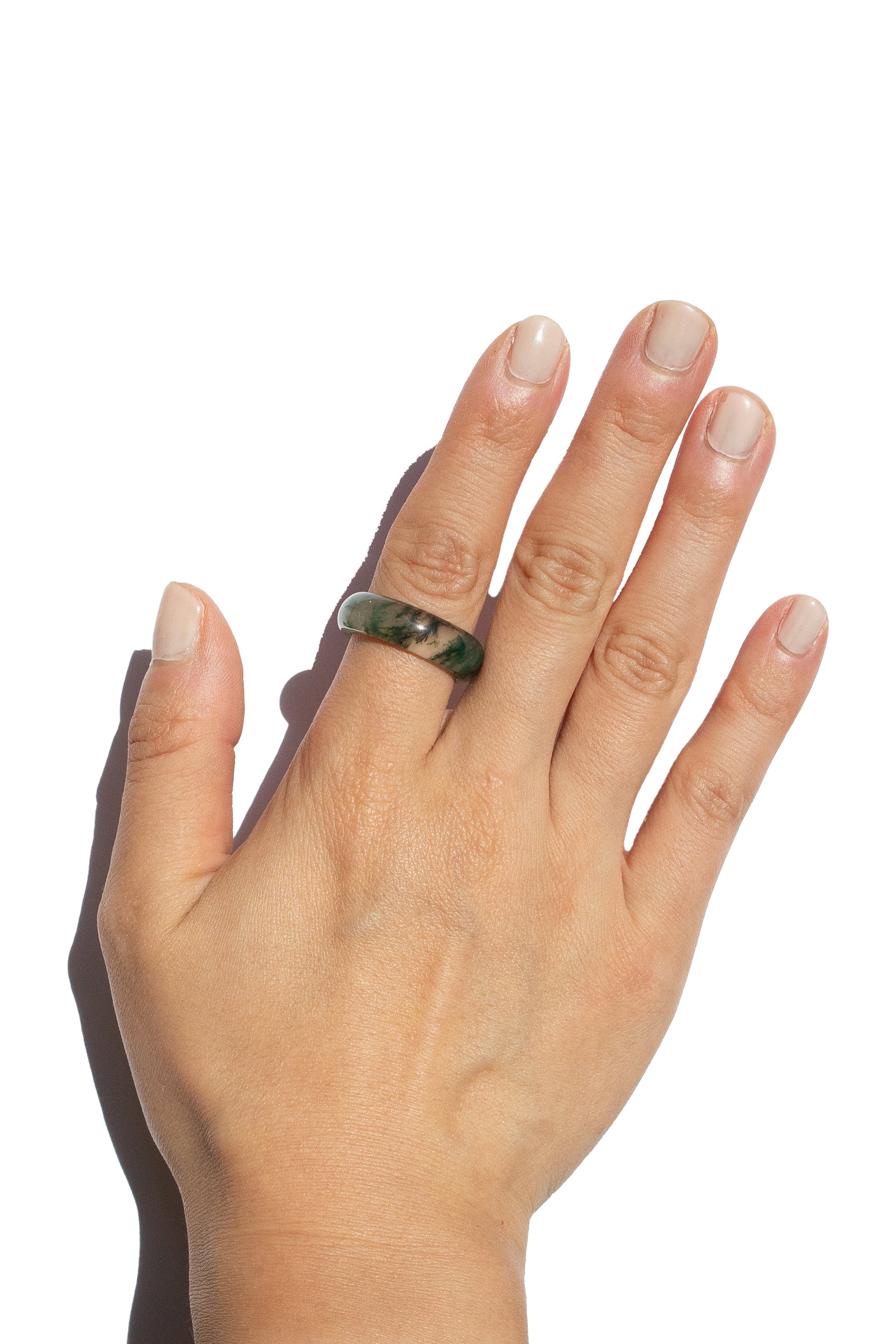 Seaweed — Green jade stone ring - seree