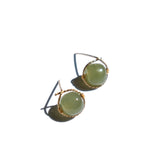 Sydney — Green jade bead stud earrings - seree