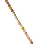 Summer — Beaded gemstone & pearl choker necklace - seree