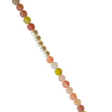 Summer — Beaded gemstone & pearl choker necklace - seree