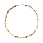 Summer — Beaded gemstone & pearl choker necklace - seree