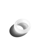 Tee — White jade stone ring - seree