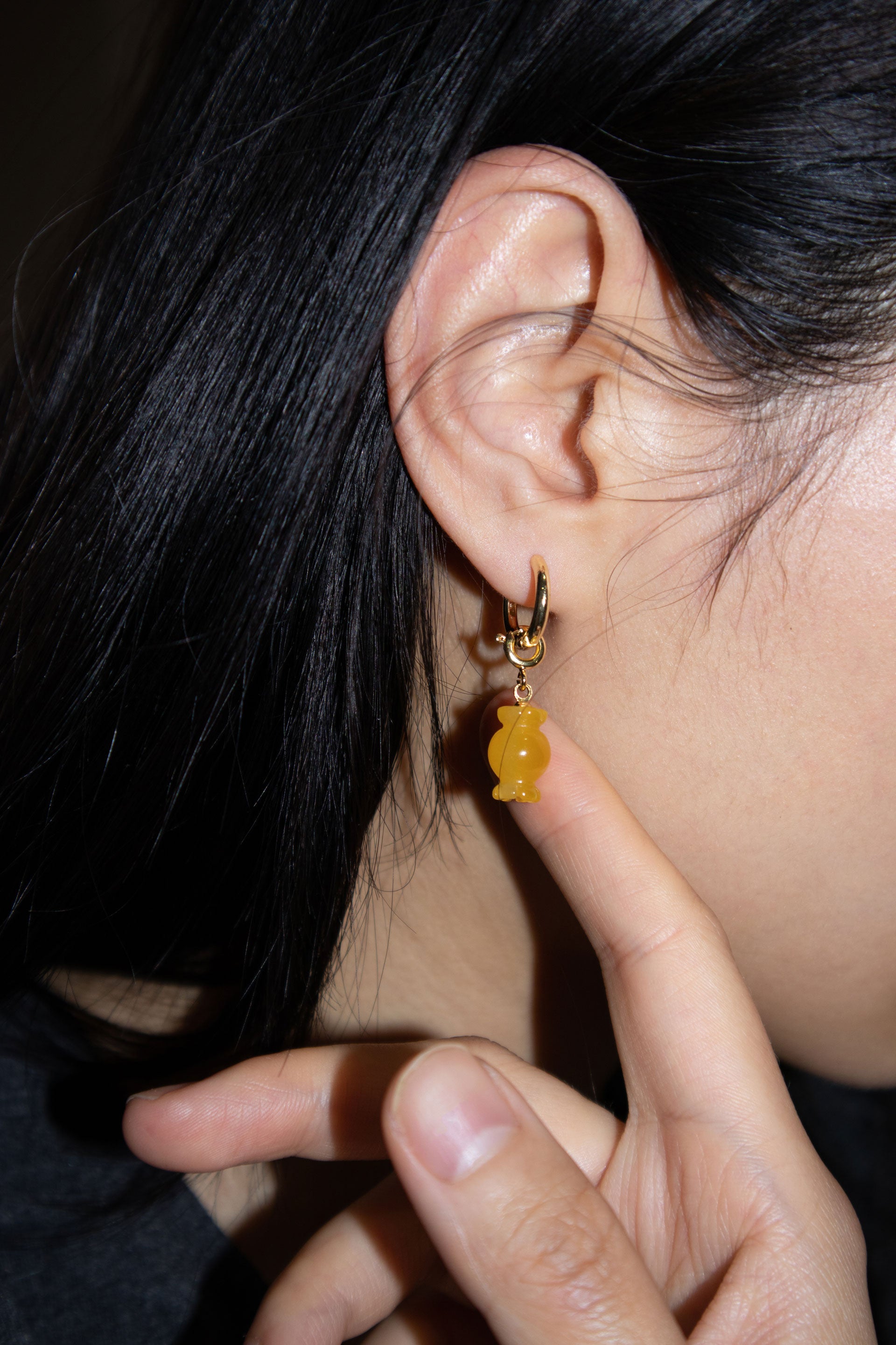 Bonbon — Jade stone charm earrings | seree