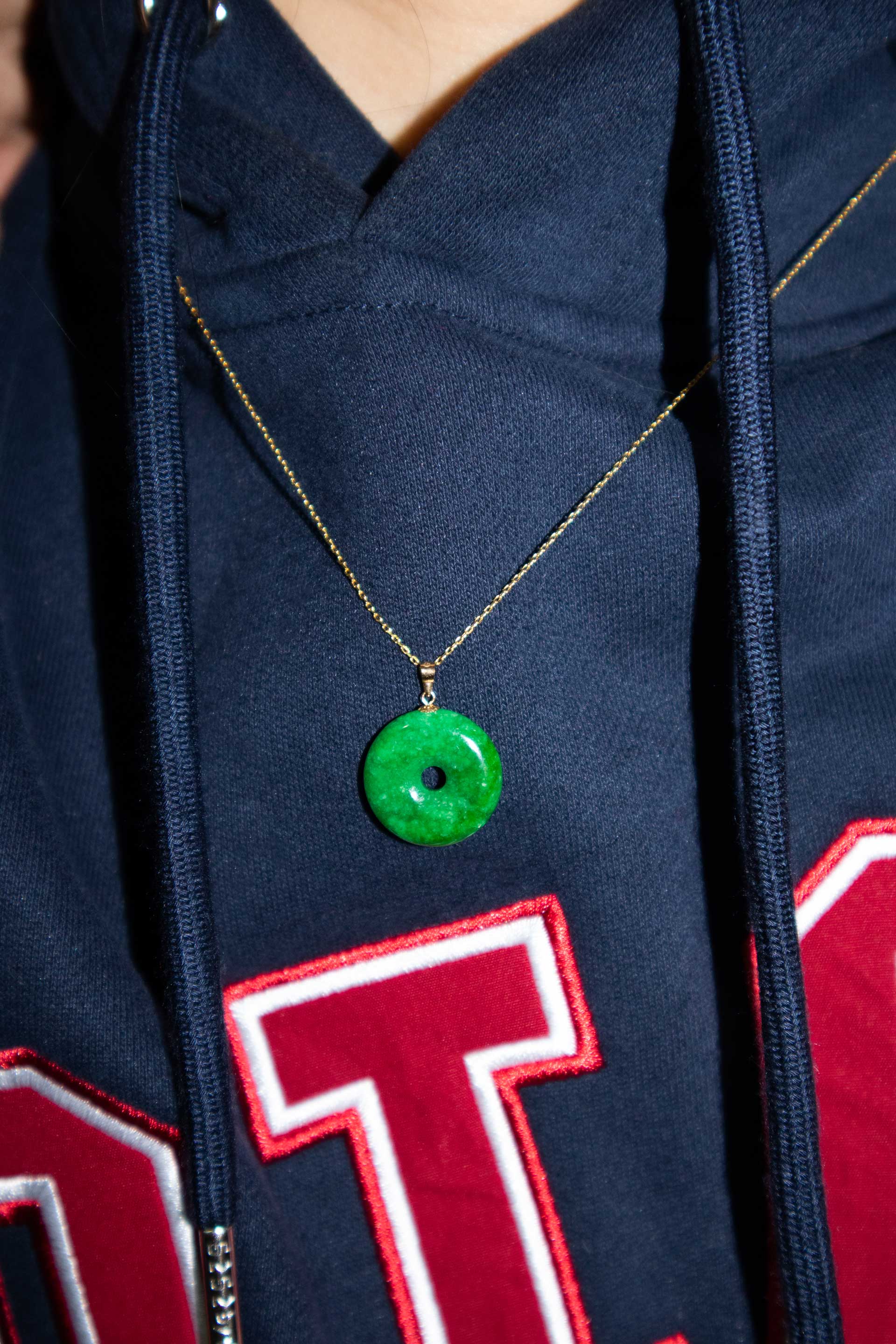 Plum Blossom — Green Jade Pendant Necklace | seree